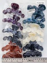 Impression Colored Plastic  Hair Clutcher (Pack of 12)